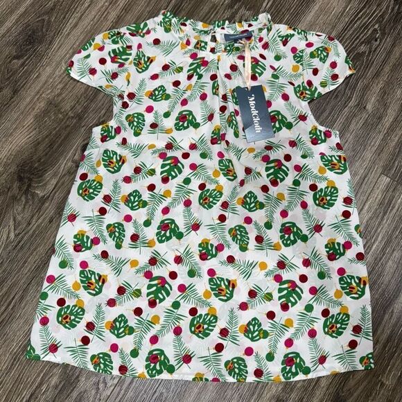 New Modcloth Christmas Ornament Blouse - Picture 1 of 4